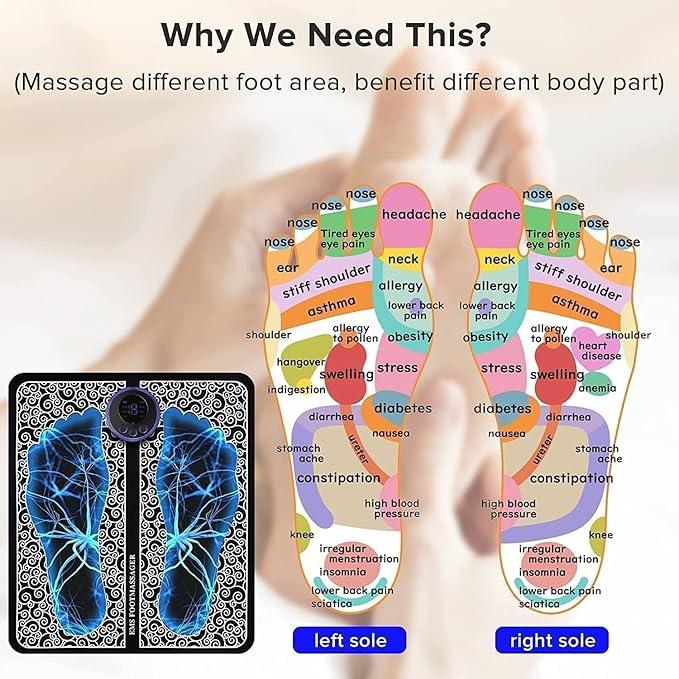 Foot Massager Pain Relief,Wireless Electric Ems Massage Machine Mat - Shopping Point