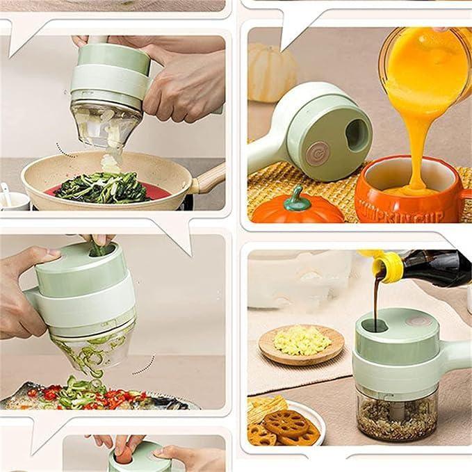 4 in 1 Portable Electric Vegetable Cutter Set - Shopping Point