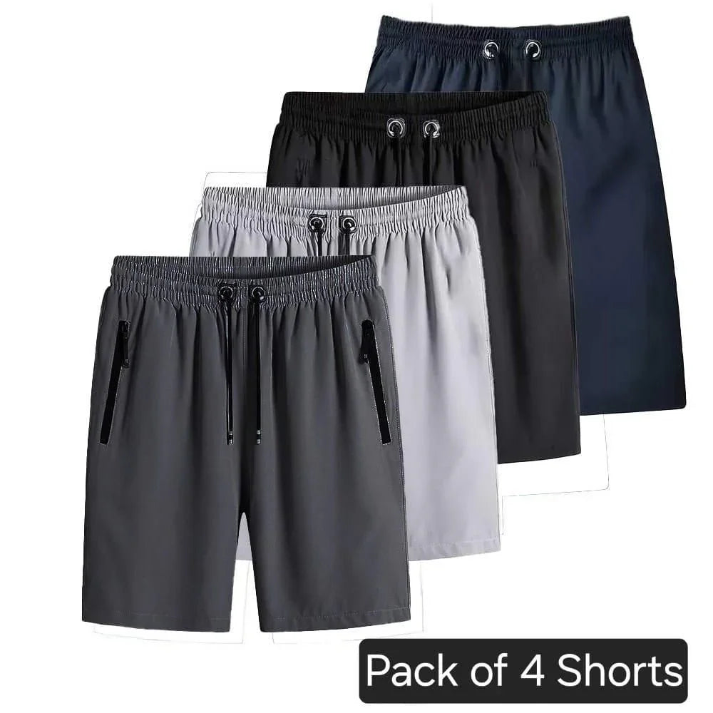 Combo of 4 Men's Stretchable Cotton Shorts - Shopping Point