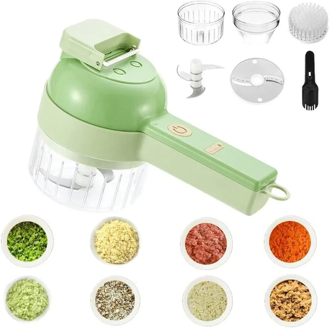 4 in 1 Portable Electric Vegetable Cutter Set - Shopping Point