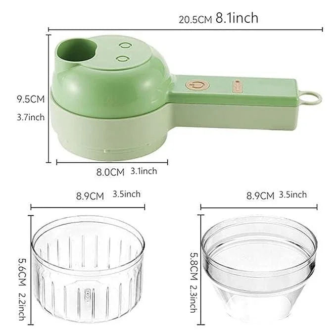 4 in 1 Portable Electric Vegetable Cutter Set - Shopping Point