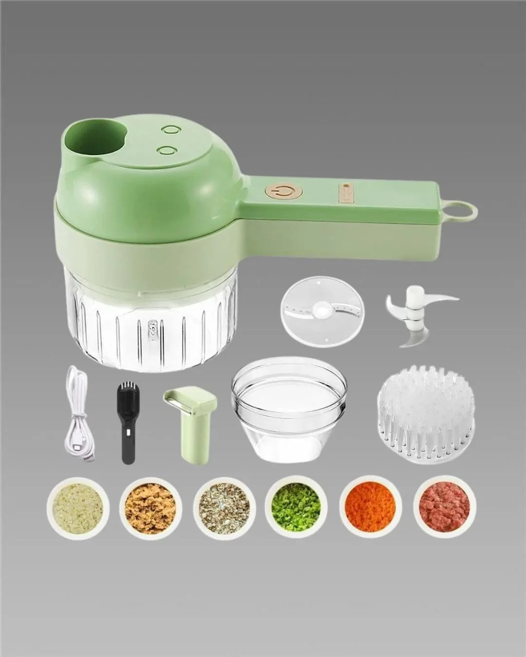 4 in 1 Portable Electric Vegetable Cutter Set - Shopping Point